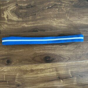 vintage martial art karate taekwondo blue and white striped belt judo Jiu Jitsu